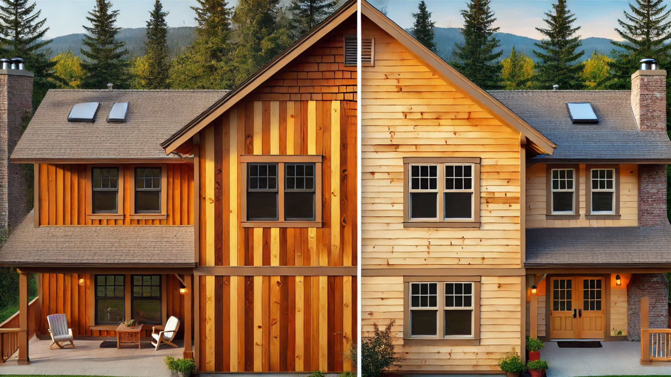 Pine vs Cedar siding appearance and aesthetics